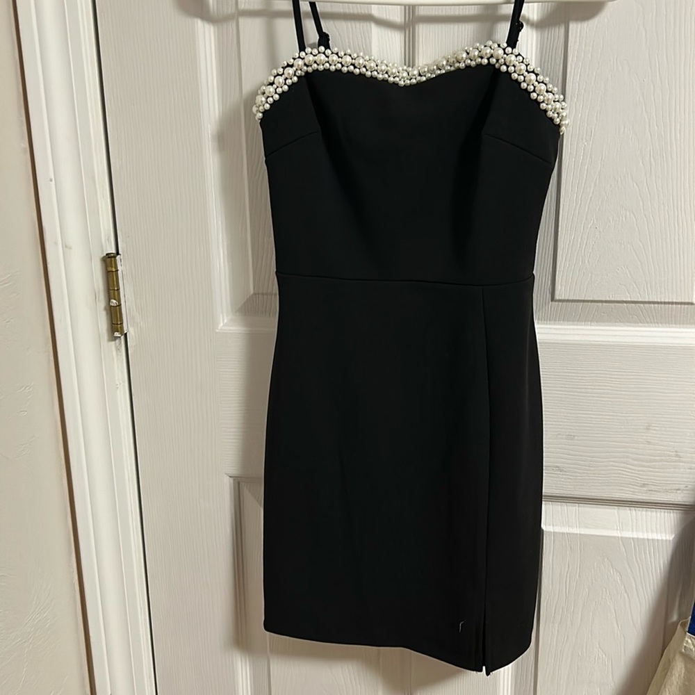 B Darlin Girls Black Pearl Dress